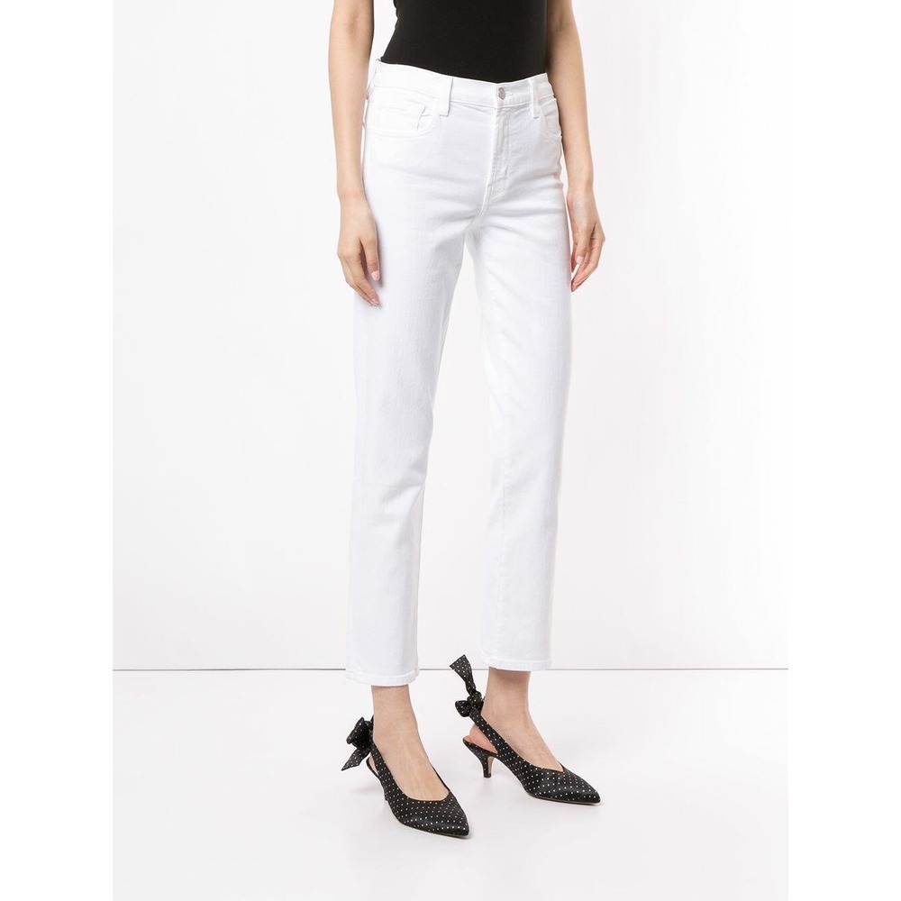 J Brand Adele Mid Rise Straight‎ Leg Jeans Blanc White JB002692 NWT 29